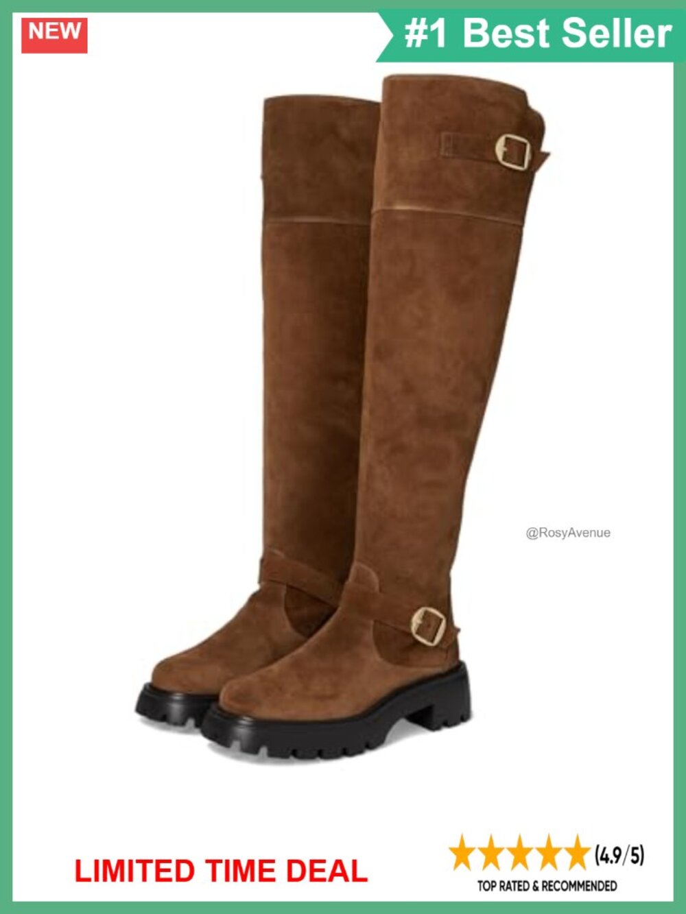 Stuart Weitzman Emerson Moto Tall Boot Leather Block Heel Mid-Top